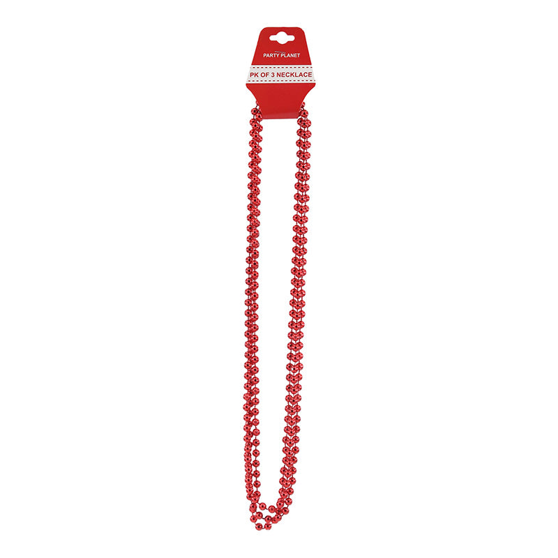 80cm Party Necklace – Red - alternate view