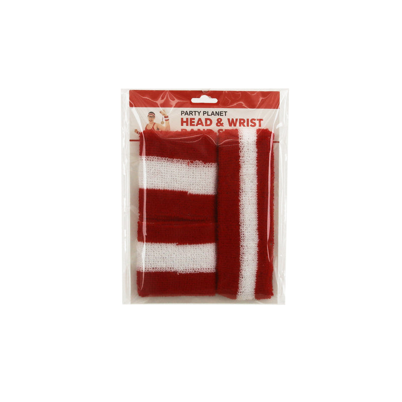 Headband & 2pk Wristband – Red - alternate view