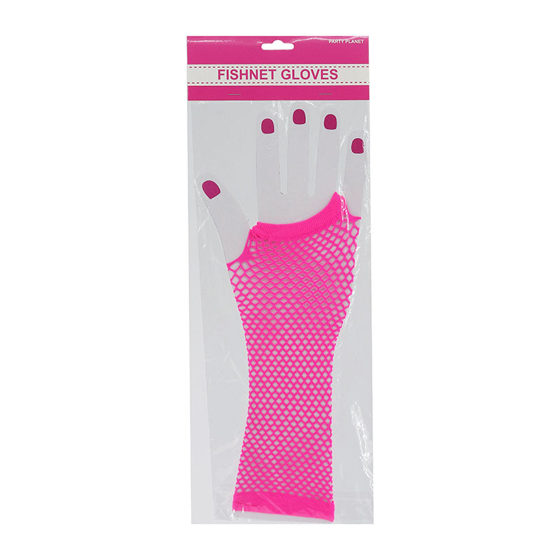 Fishnet Gloves – Pink - alternate view
