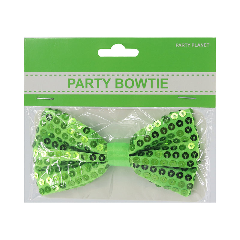 Sequin Bowtie – Green - alternate view