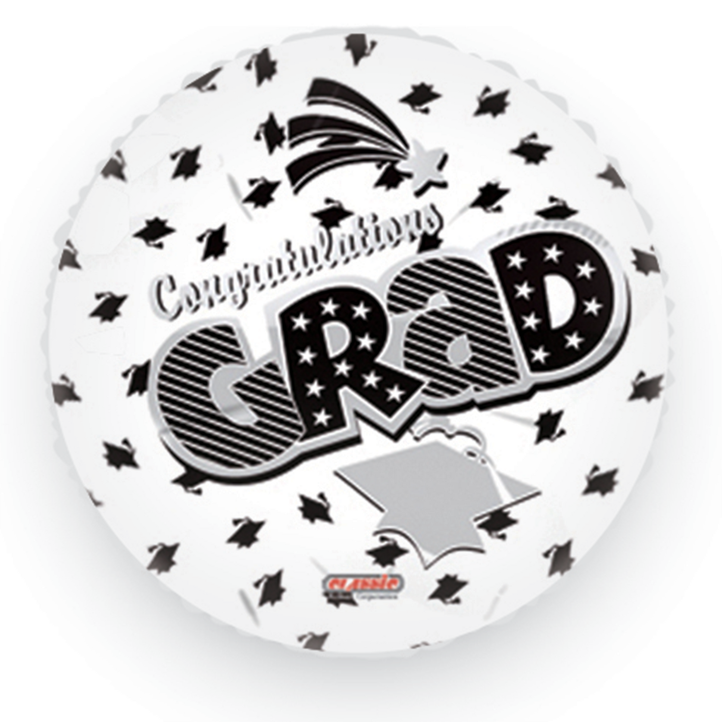 18" CONGRATS GRAD WHITE