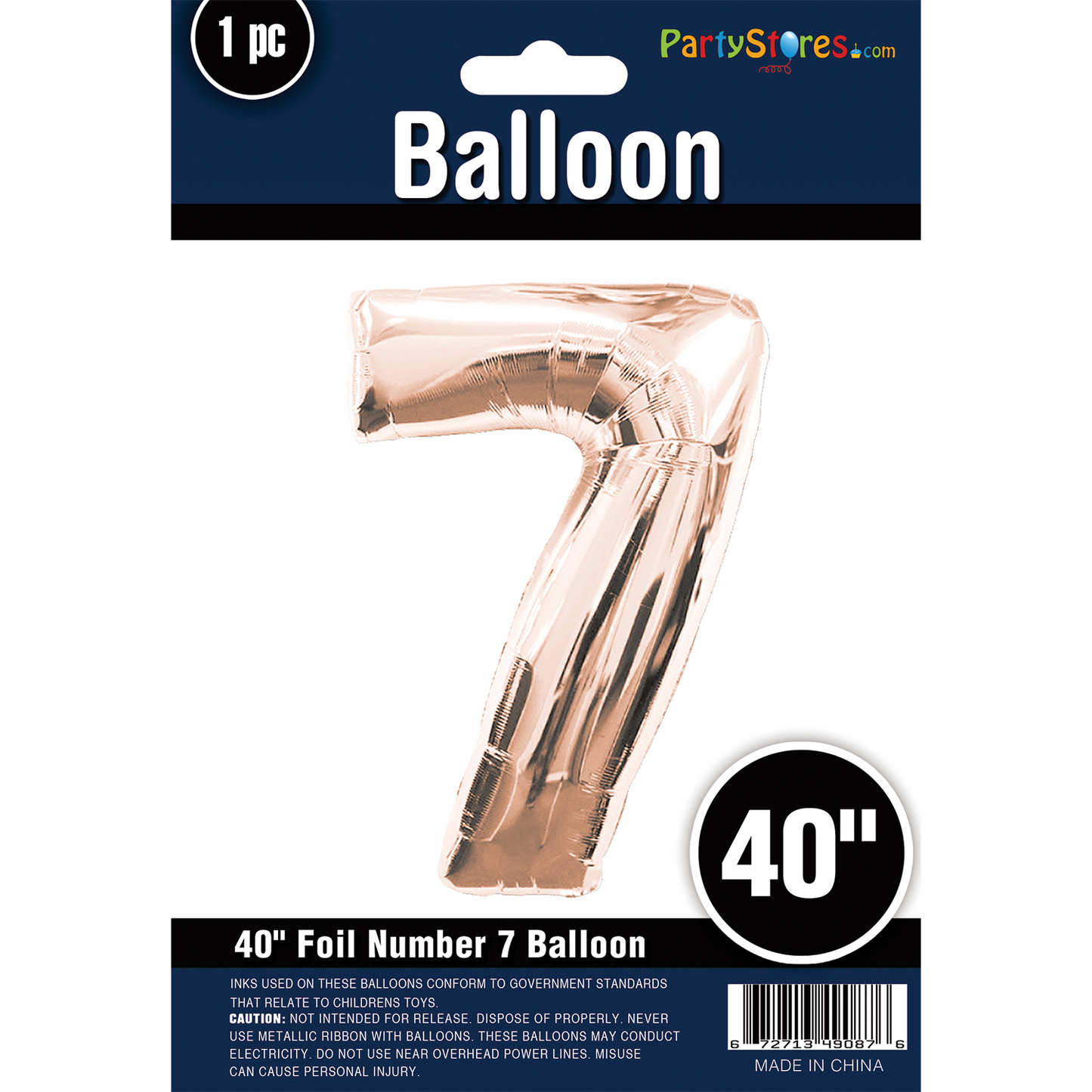 40" NUMBER 7 ROSE GOLD