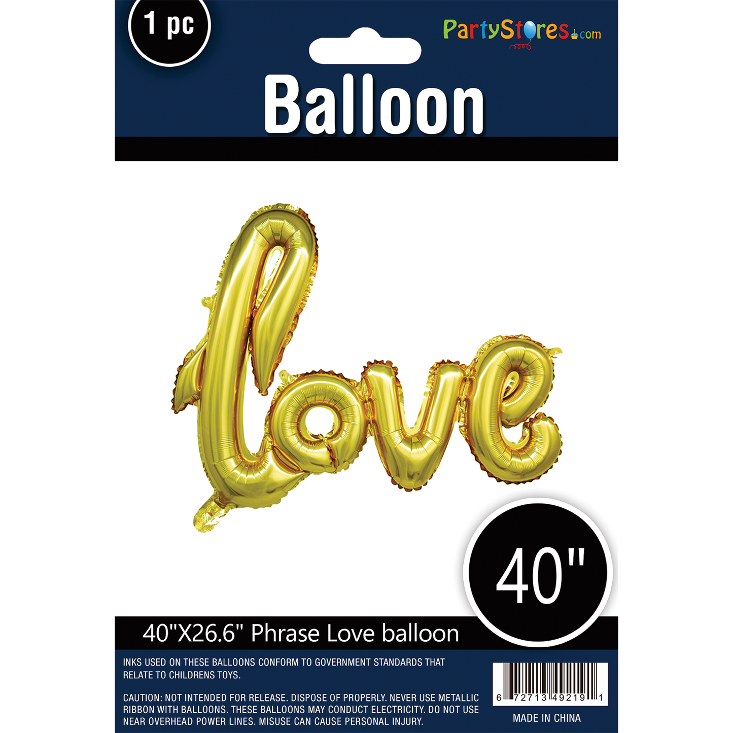 16" LOVE GOLD PHRASE