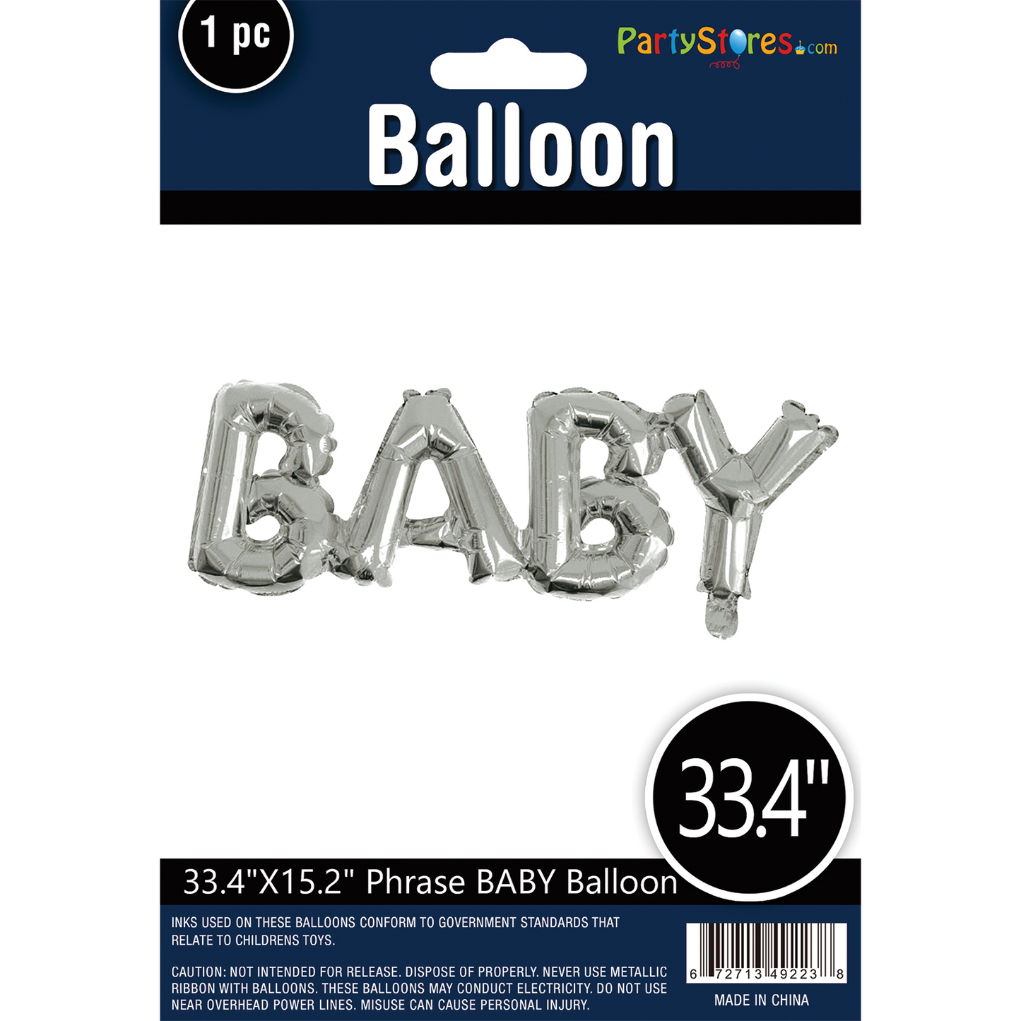 PHRASE: BABY SILVER 16" DOES NOT FLOAT!