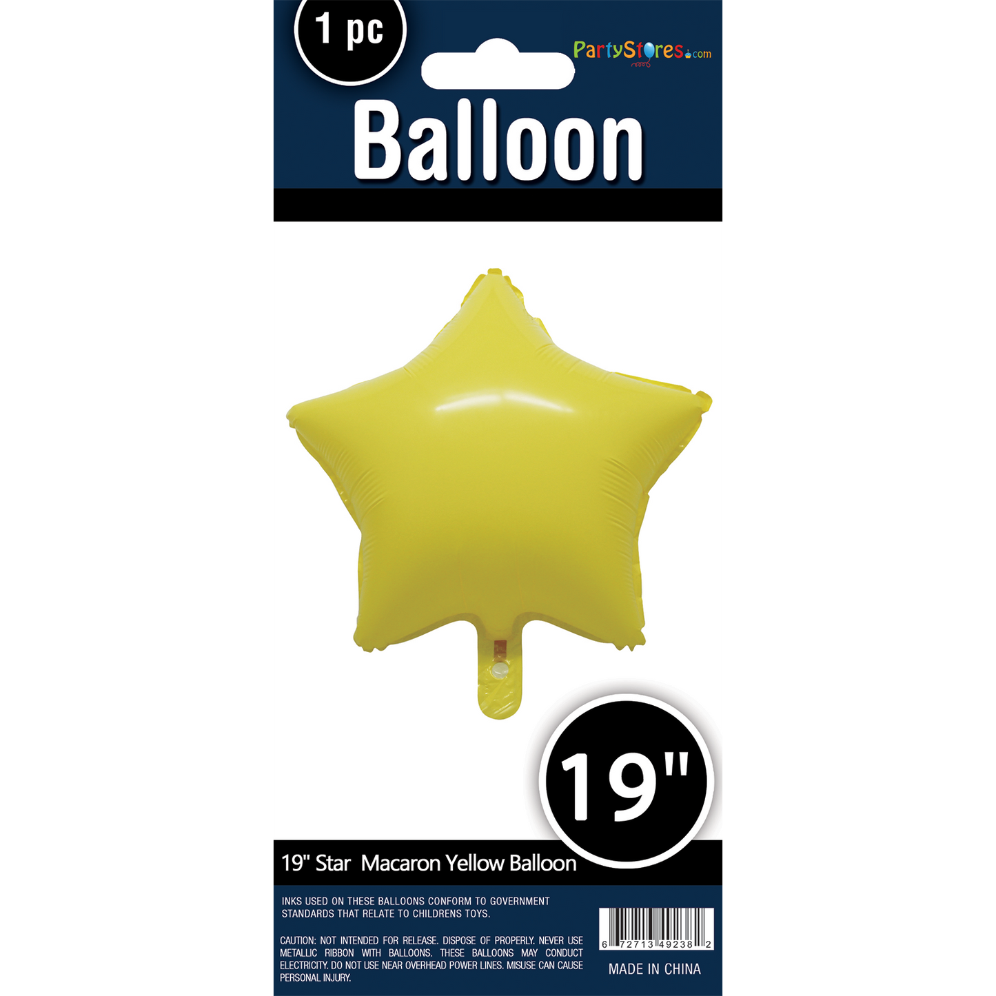 19" STAR MACARON YELLOW
