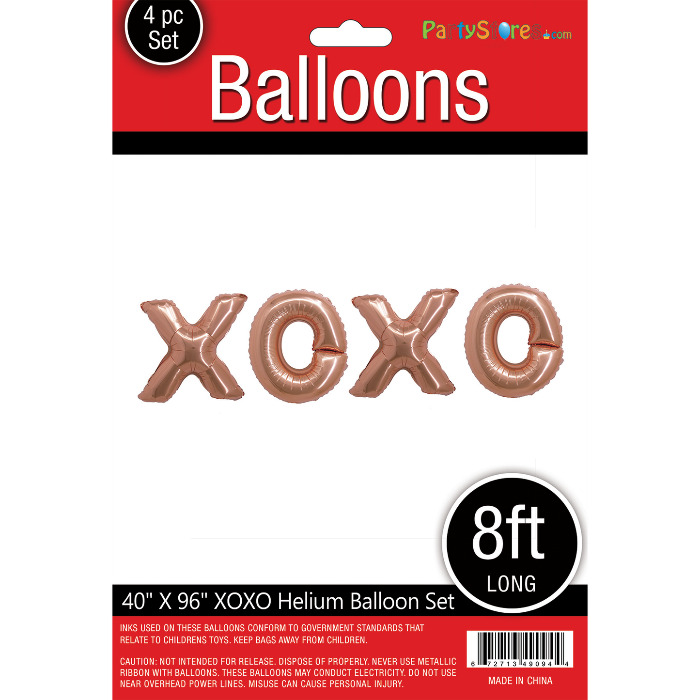 40" XOXO ROSE GOLD LETTER SET