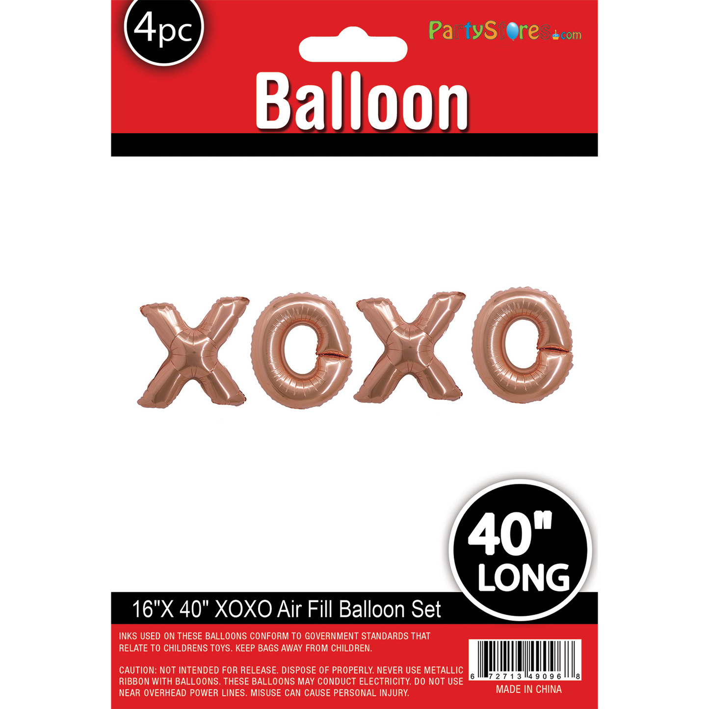 16" XOXO ROSE GOLD LETTER SET