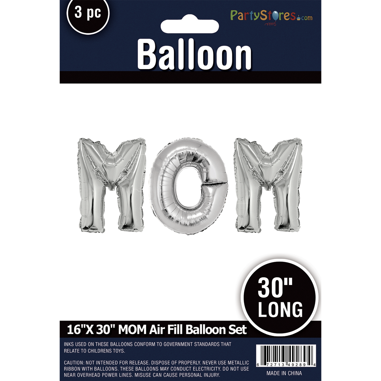 16" MOM SILVER LETTER SET