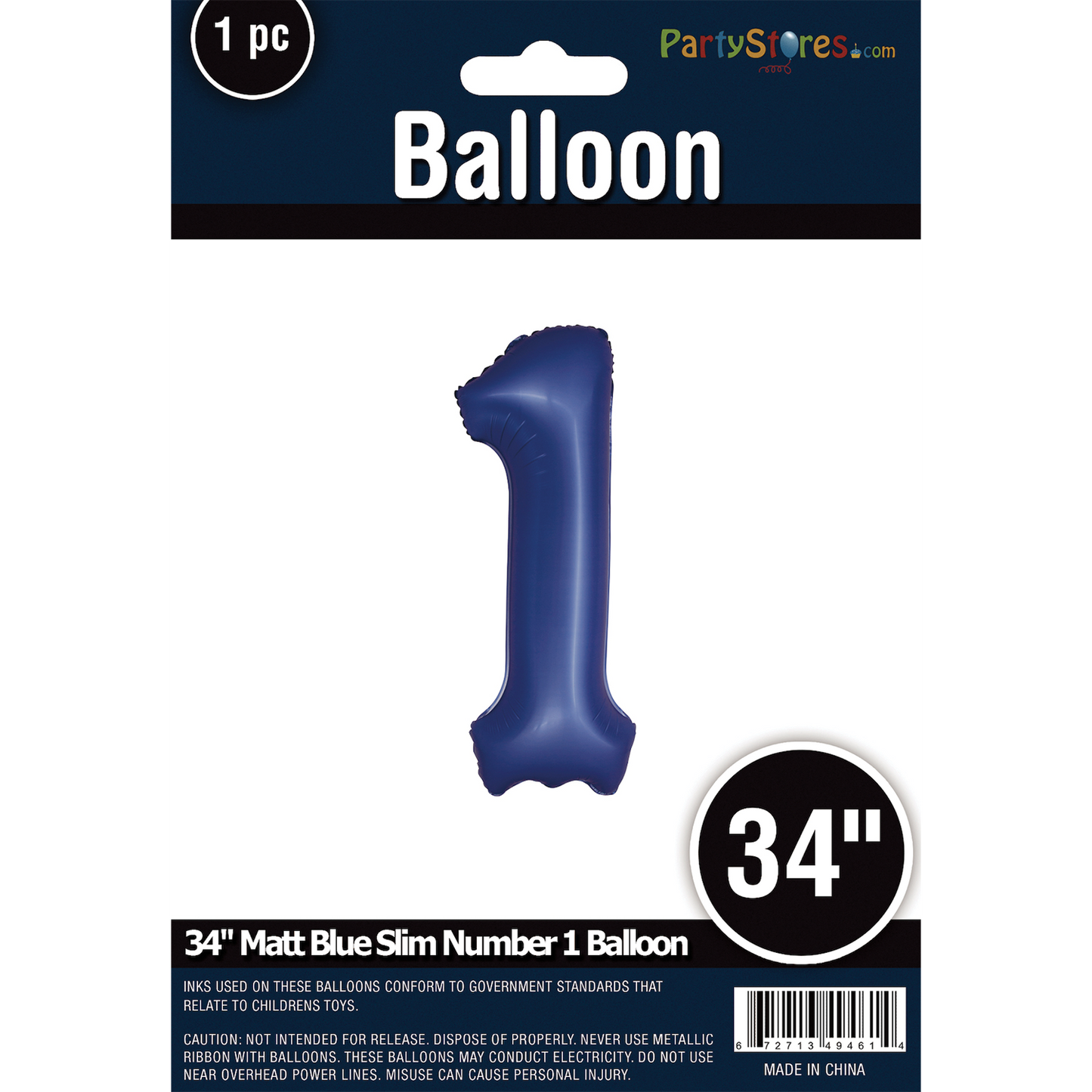 34" SLIM MATTE BLUE SHAPE 1
