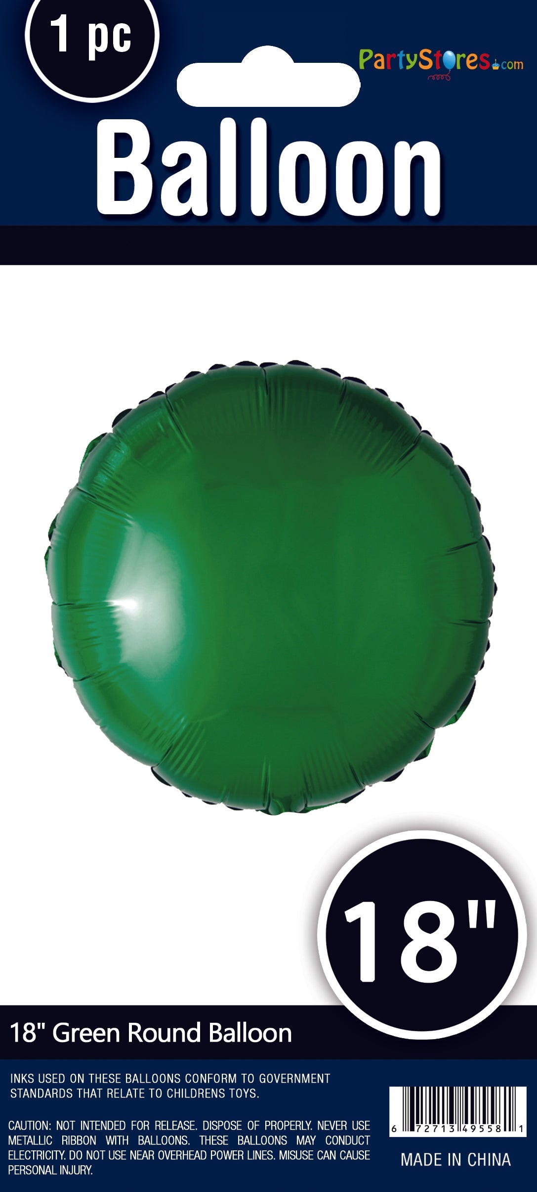 18" GREEN ROUND