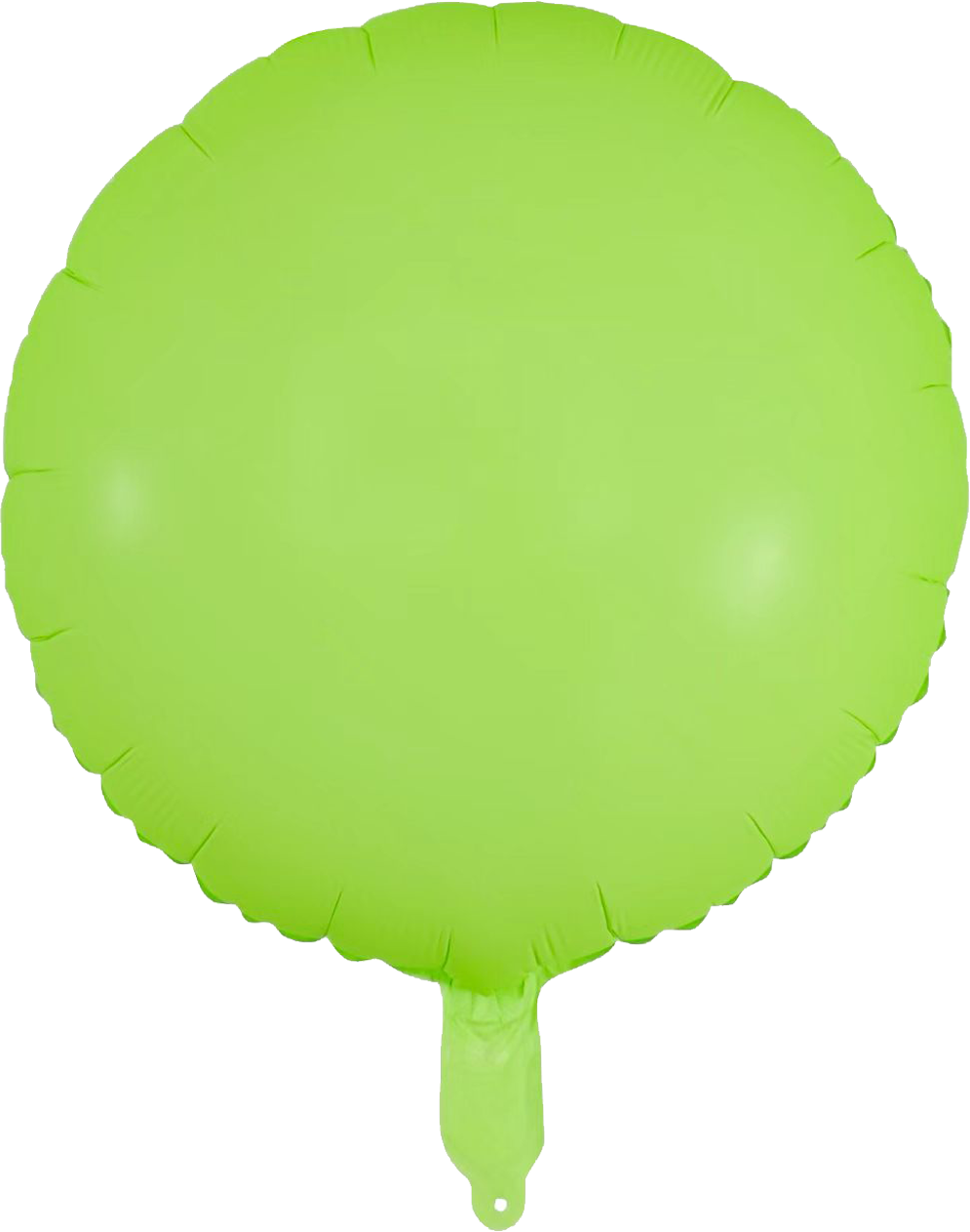 18" green neon round balloon