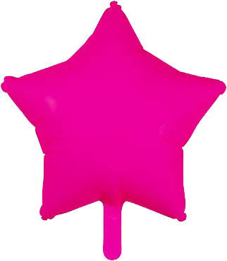 18" pink neon star balloon