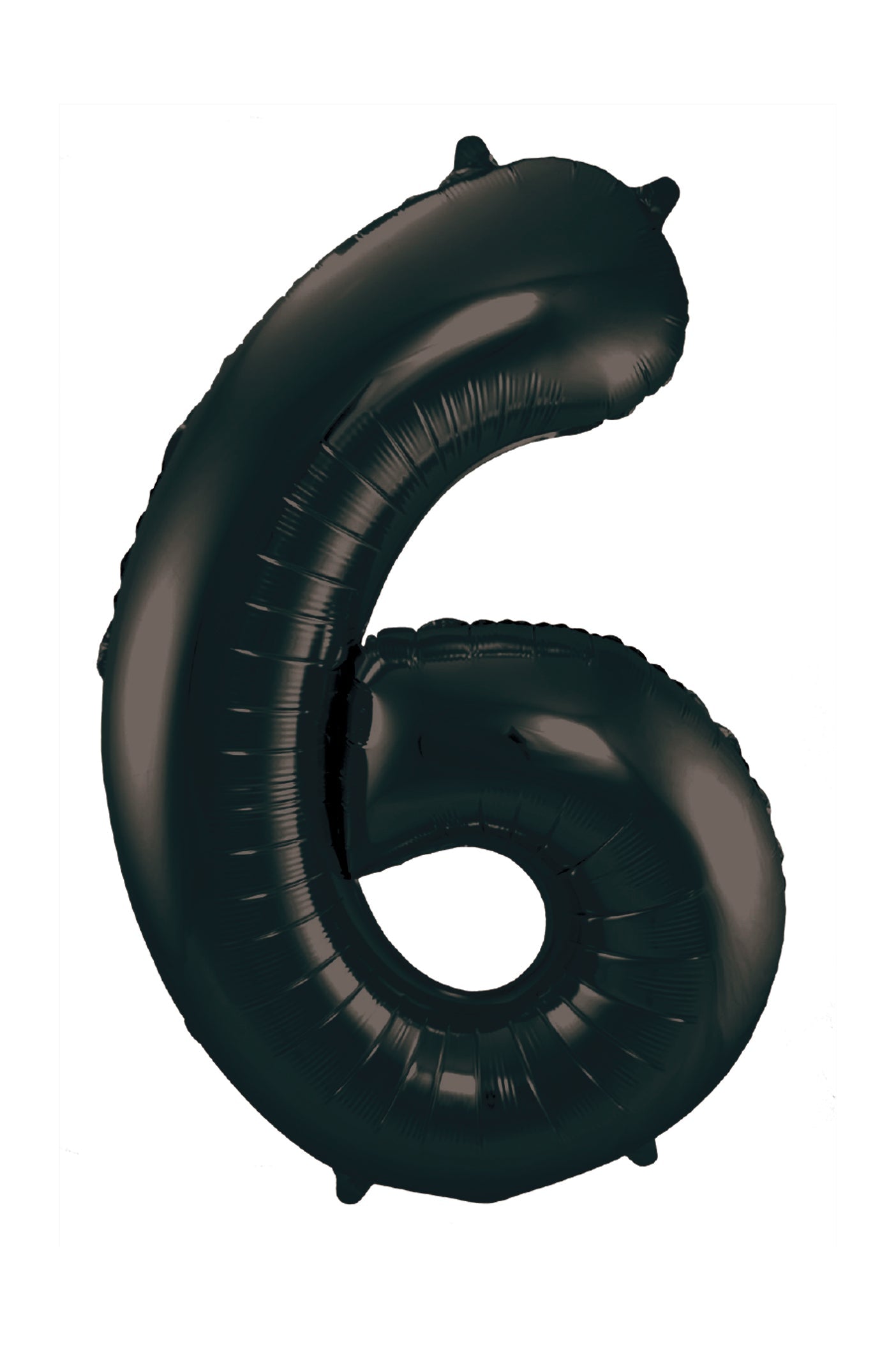 34" slim black number 6 balloon