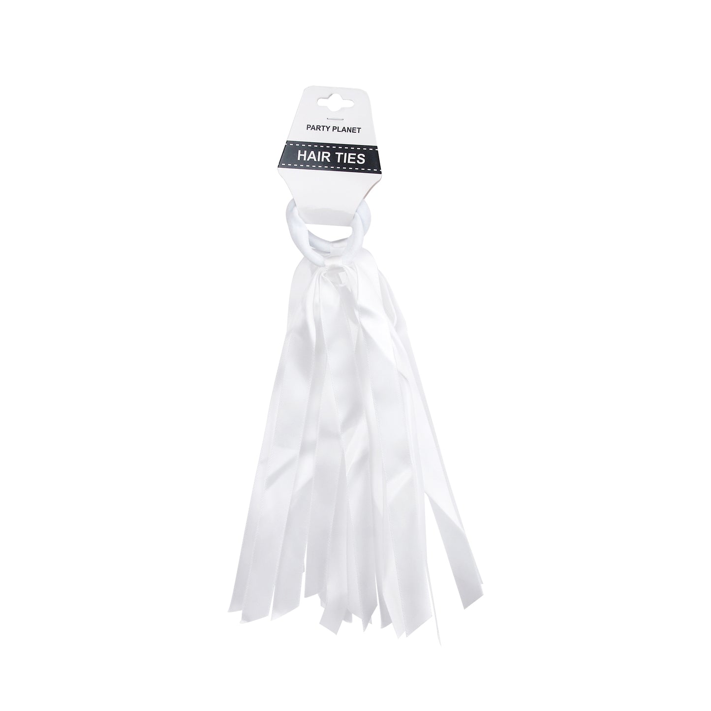Tassel Hair Ties – White - alternate view