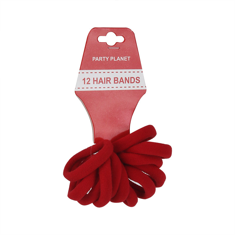 Elastic Hair Bands – Red - alternate view