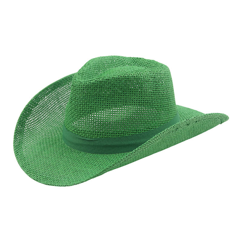 Burlap Cowboy Hat – Green