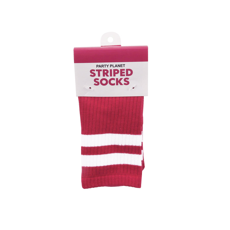 Pink Stripe Knee High Socks - alternate view