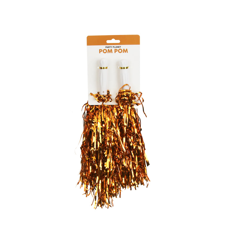 Metallic Pom Pom – Orange - alternate view