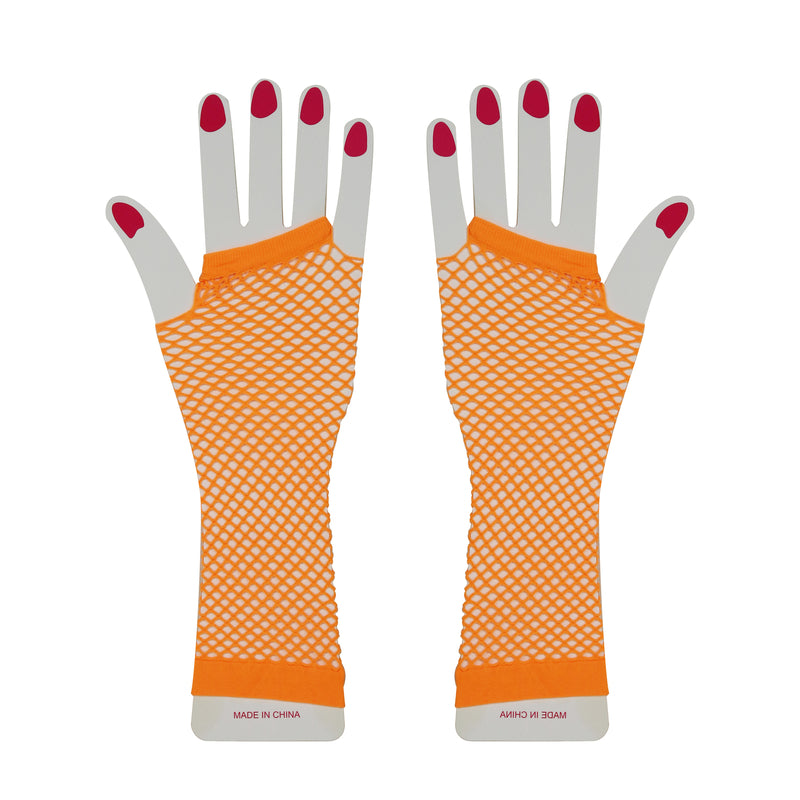 Fishnet Gloves – Orange