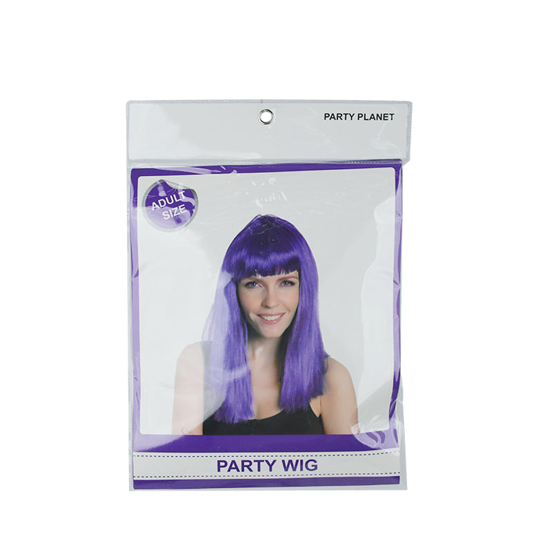 Long Wig – Purple - alternate view