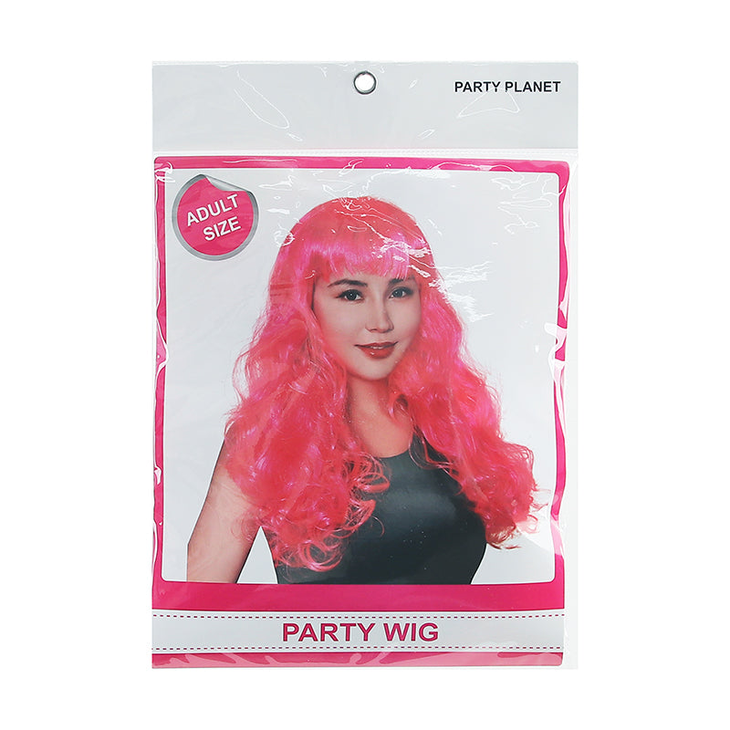 Pink Wavy Long Wig - alternate view