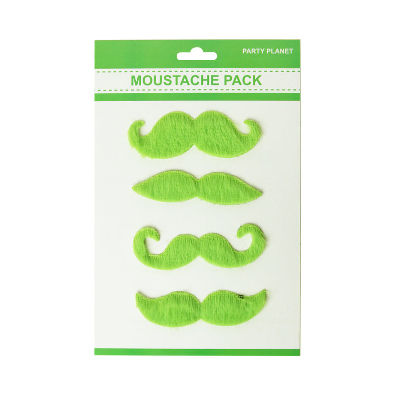 Asst. 4pk Moustache Pack – Green - alternate view