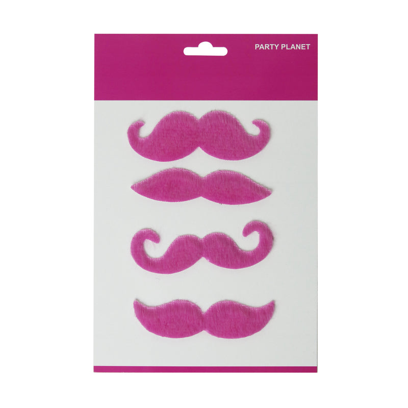 Asst. 4pk Moustache Pack – Pink - alternate view