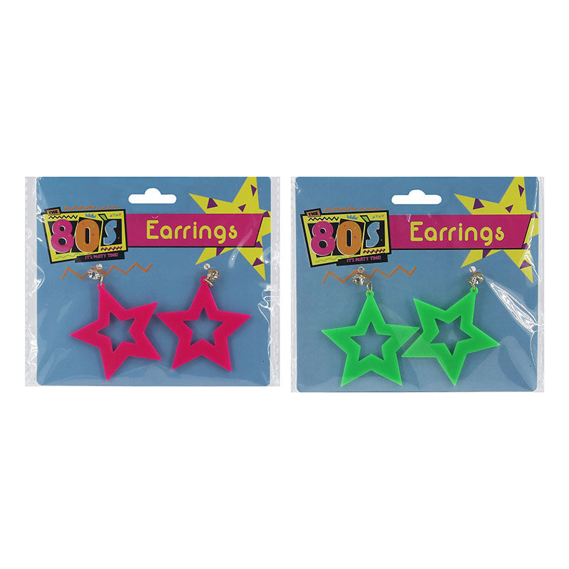 Asst. 80's Star Earrings - alternate view