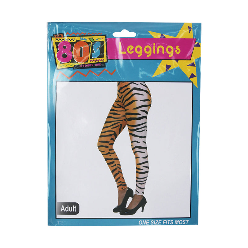 80's Tiger Print Leggings - alternate view