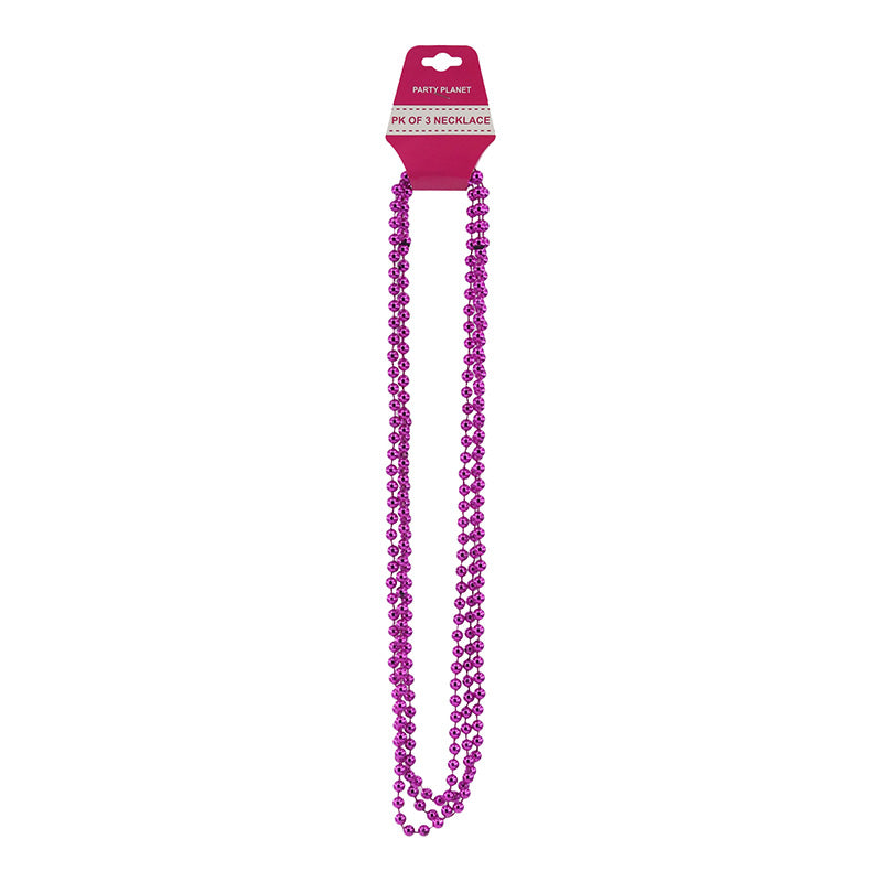 80cm Party Necklace – Pink - alternate view