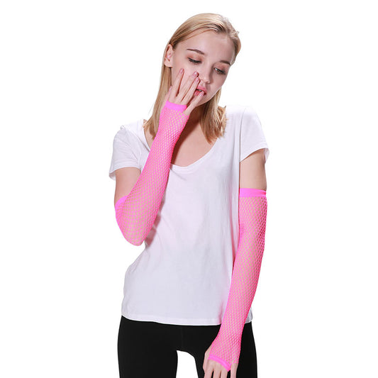 Fishnet Gloves – Pink