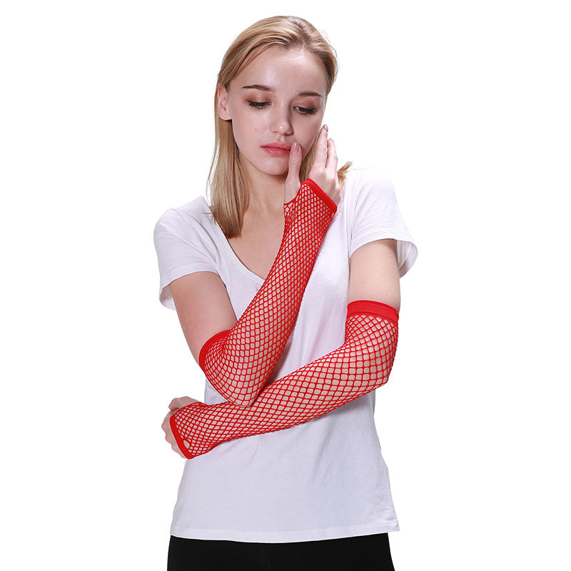 Fishnet Gloves – Red