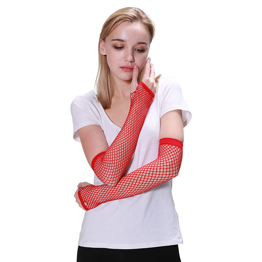 Fishnet Gloves – Red