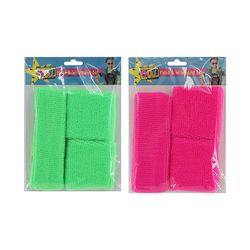 80's Head & Wristband Set - alternate view