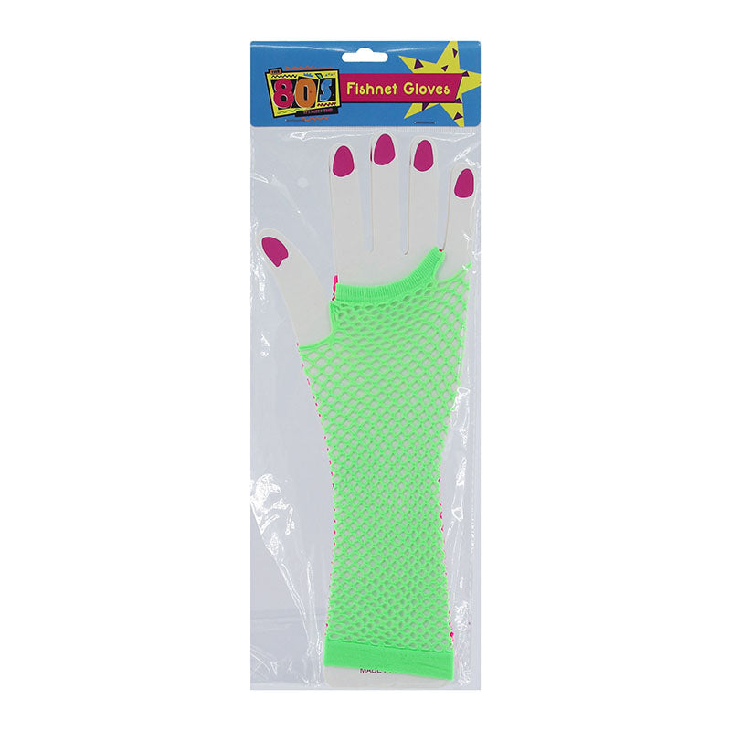 80's Long Fishnet Gloves - alternate view