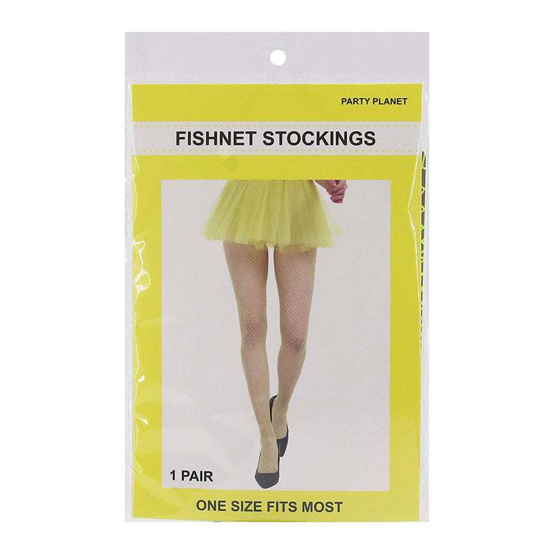 Fishnet Tights – Yellow - alternate view
