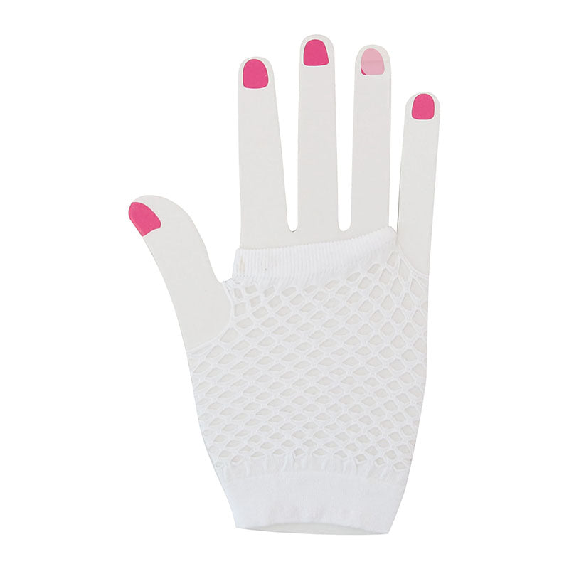 Fishnet Gloves – White