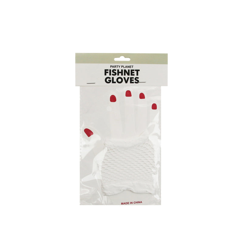 Fishnet Gloves – White - alternate view