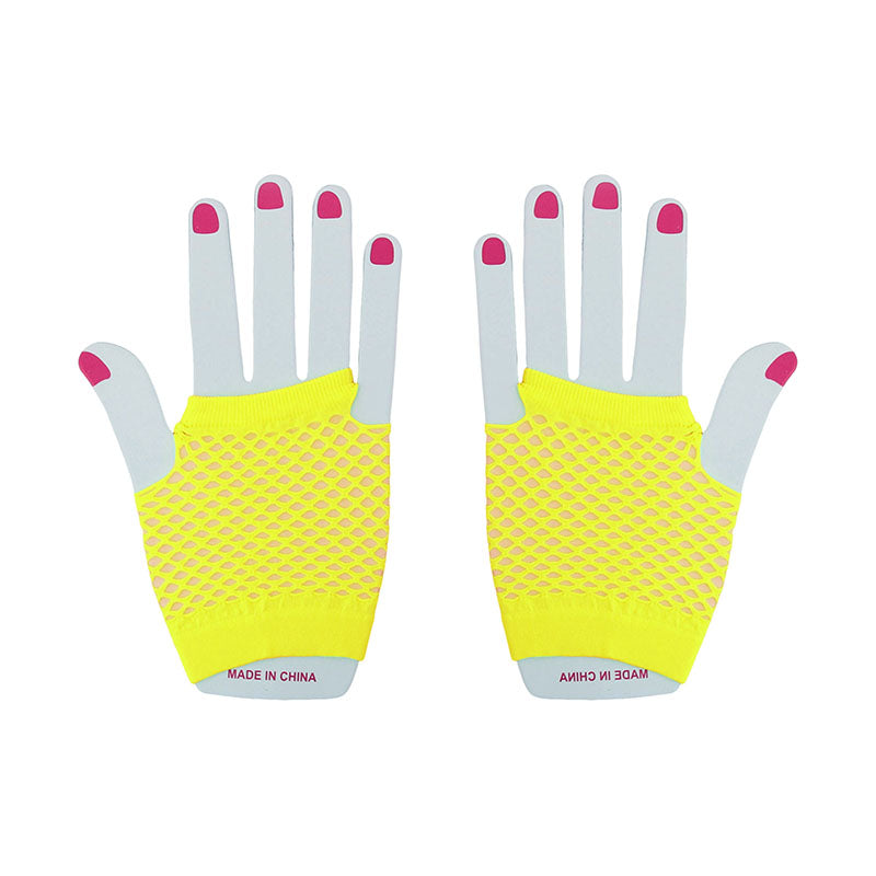 Fishnet Gloves – Yellow