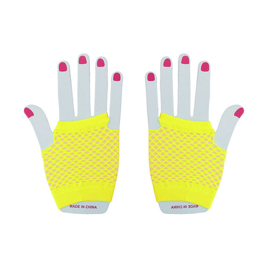 Fishnet Gloves – Yellow
