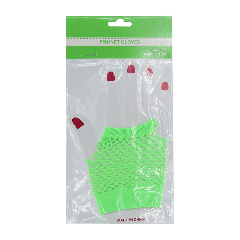 Fishnet Gloves – Green - alternate view