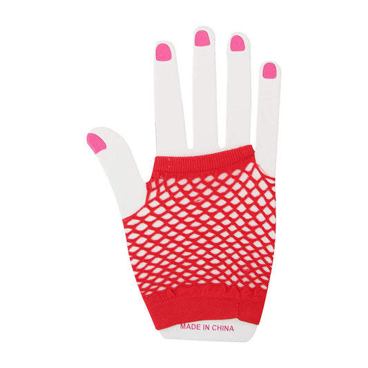 Fishnet Gloves – Red