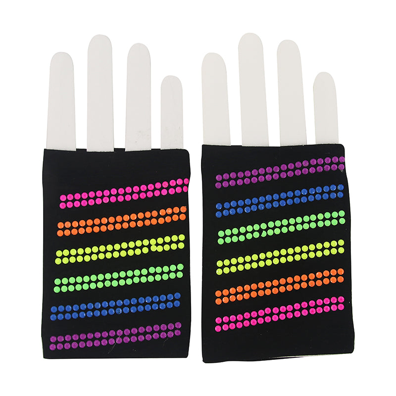 80's Rainbow Gloves