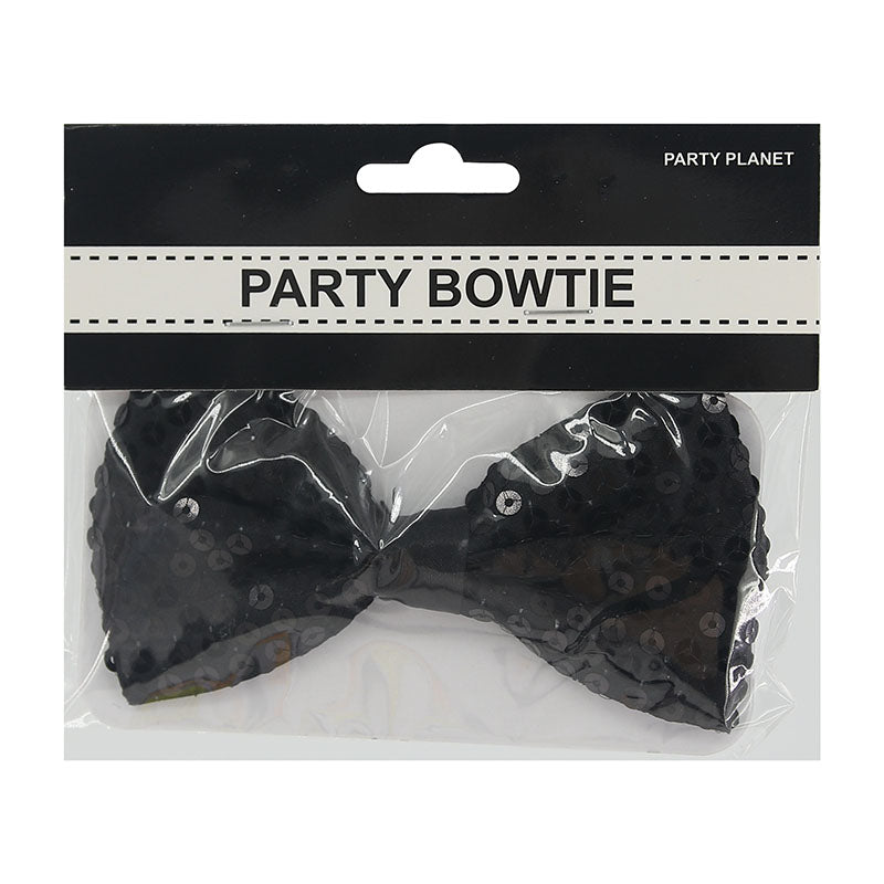 Sequin Bowtie – Black - alternate view