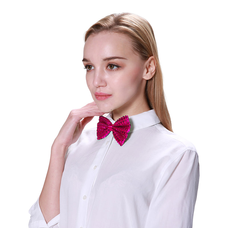 Sequin Bowtie – Pink