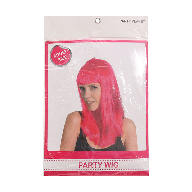 Long Wig – Pink - alternate view