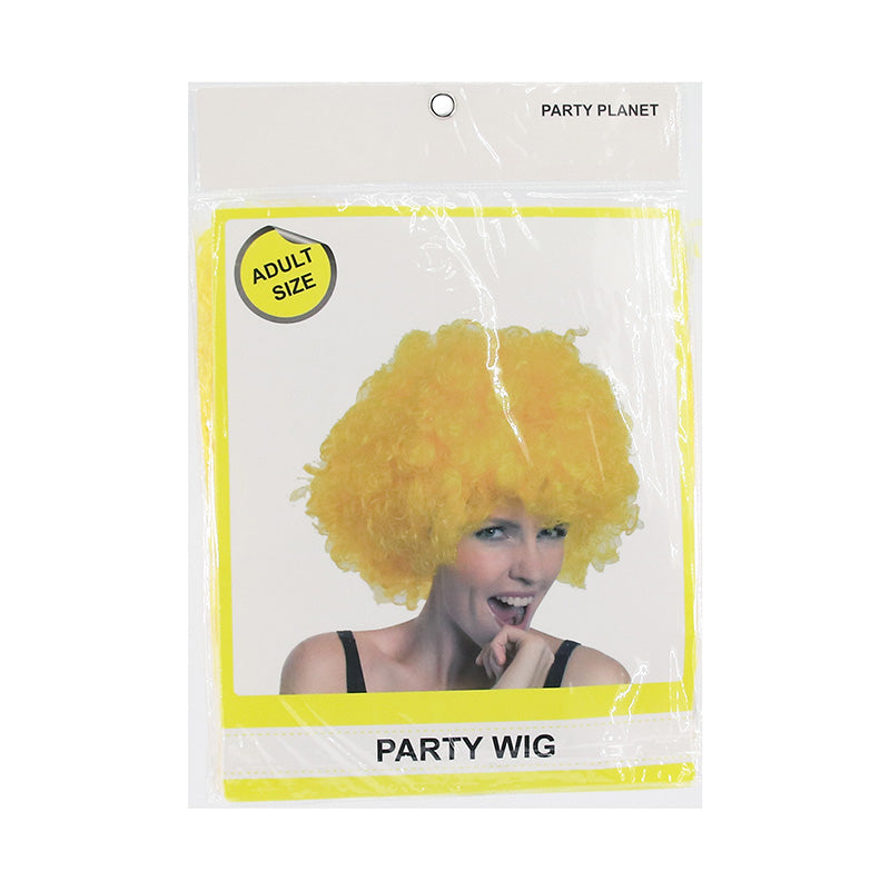 Afro Wig – Yellow - alternate view