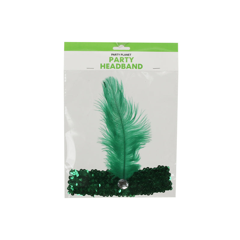 Flapper Headband – Green - alternate view
