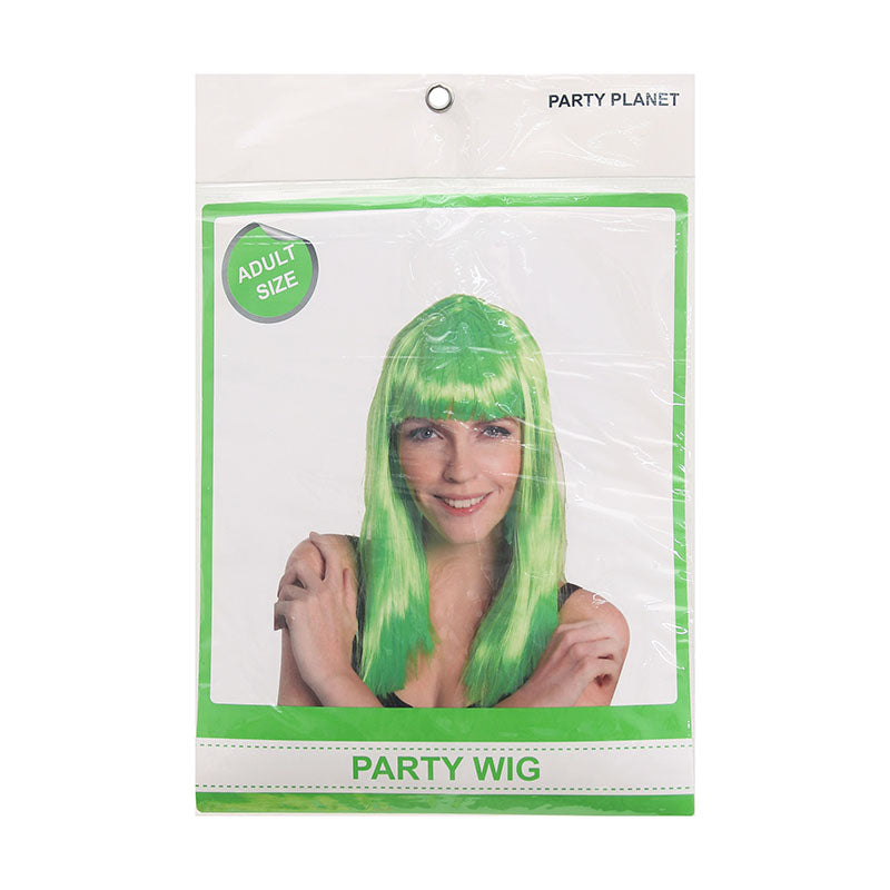 Long Wig – Green - alternate view