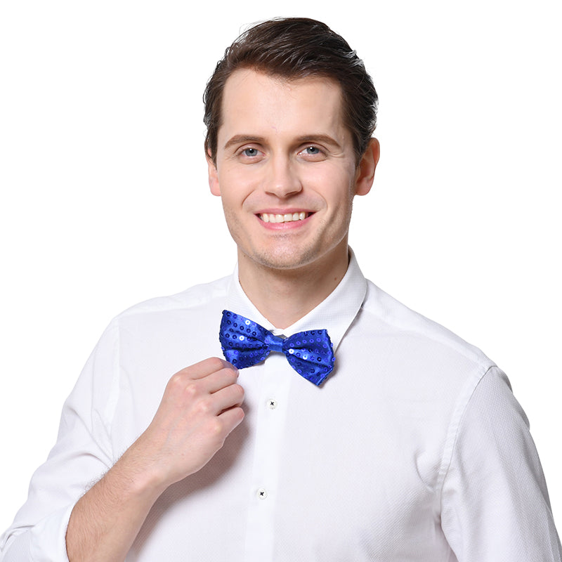 Sequin Bowtie – Blue